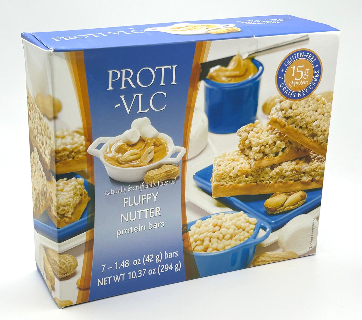 AmBari Nutrition Fluffy Nutter Bar, a protein bar with a fluffy peanut flavor and textured surface, ideal for a quick snack.
