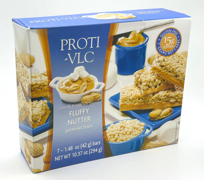 AmBari Nutrition Fluffy Nutter Bar, a protein bar with a fluffy peanut flavor and textured surface, ideal for a quick snack.