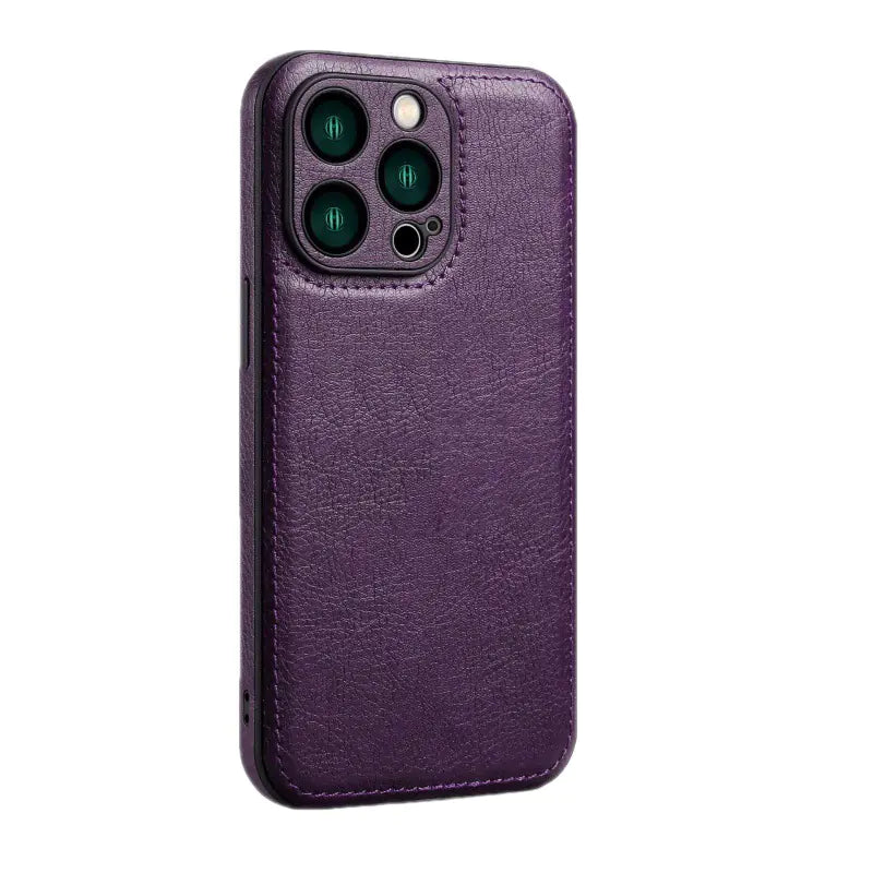 iPhone 15 Pro Max Leather Case with Retro Design