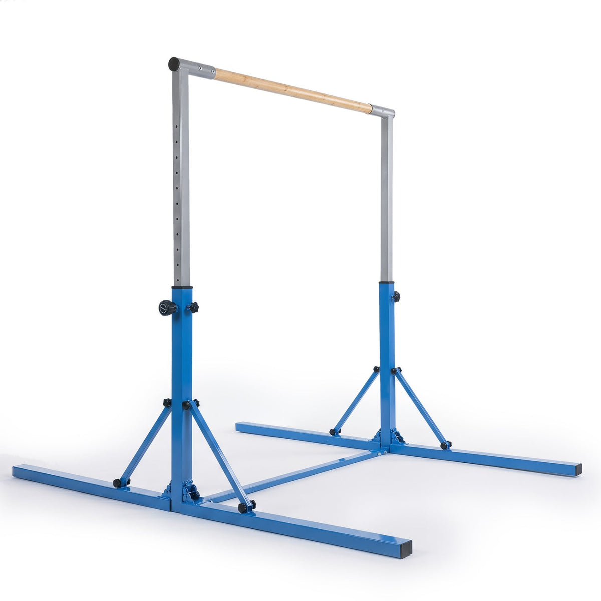 Foldable GBruno Store gymnastics bar for kids, adjustable from 35.5 to 59 inches, suitable for children ages 3+ with safety features.