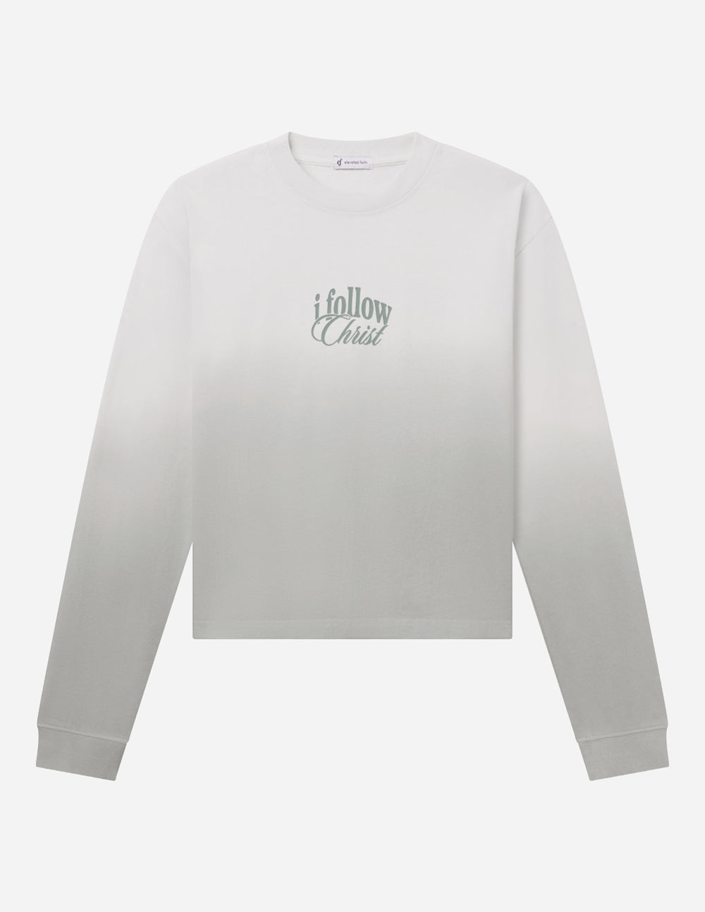 Elevated Faith Follow Christ LS Heavyweight T-shirt with printed design, featuring long sleeves and comfortable fit.