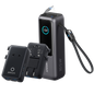 Anker 25K 165W laptop power bank with built-in and retractable cables for portable charging and high power delivery.