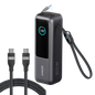 Anker 25K laptop power bank with 165W output, built-in retractable cables, portable rechargeable battery for laptops and devices