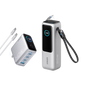 Anker 25K 165W laptop power bank with built-in retractable cables for portable charging and high power output.