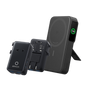 Anker MagGo Power Bank 10K showing a portable black power bank with magnetic charging feature and digital display.