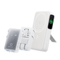 Anker MagGo 10K Power Bank showing sleek black design with magnetic charging surface and compact size on white background.