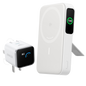 Anker MagGo 10K Power Bank showing a sleek black portable charger with magnetic attachment for smartphones and devices