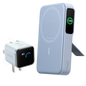 Anker MagGo 10K Power Bank showing a sleek black portable charger with MagSafe magnetic connection capability.