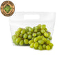 Fresh green seedless grapes from California in a 2.25-pound bag, showcasing plump, vibrant grapes with smooth skin.