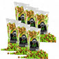Junior Snacks Company caramel and apple flavored snack pack with colorful packaging and cartoon apple illustration.