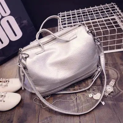 Versatile Women's Retro Motorcycle Handbag & Shoulder Bag