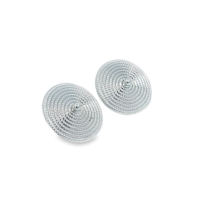 18k gold filled round earrings by MIA Jewelry featuring a classic, elegant design with a polished finish.