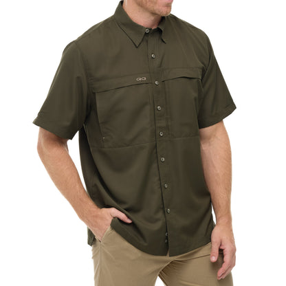 GameGuard Agave Original Shirt displayed in dark green with a relaxed fit, featuring the brand logo on the front.