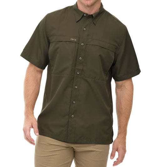 GameGuard Agave Original Shirt displayed on a model, featuring a casual fit and stylish design in a natural fabric.