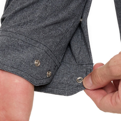 GameGuard Caviar Pearl Snap Shirt with long sleeves, featuring pearl snap buttons and classic Western style.