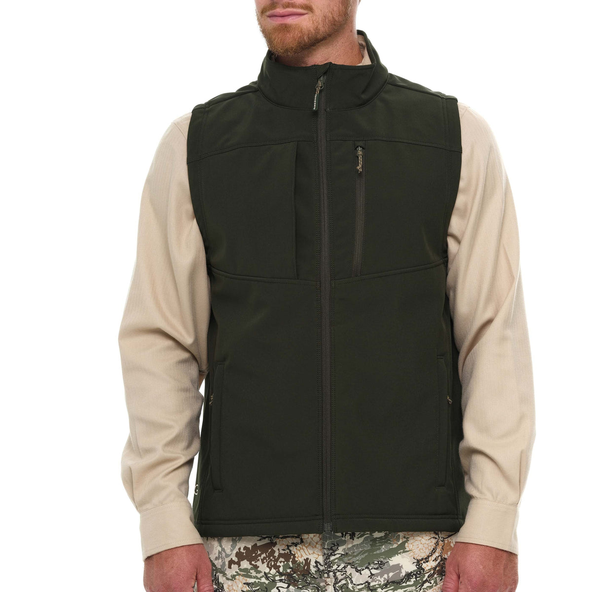 GameGuard Juniper Guía Grande™ vest showcased in a close-up image, highlighting its durable fabric and outdoor design features.