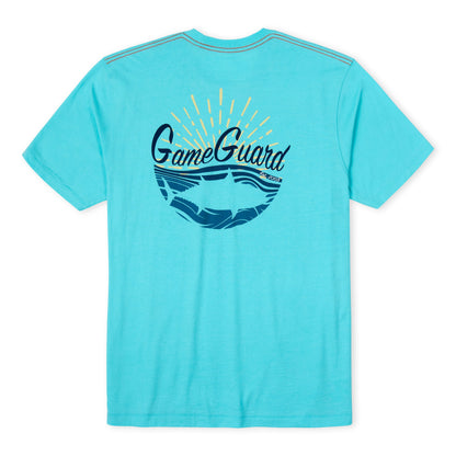 GameGuard Aquatic Graphic T-shirt featuring vibrant underwater sea life illustration on a casual crew neck tee.