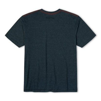 Charcoal graphic T-shirt by GameGuard featuring a bold, modern design on soft cotton fabric.