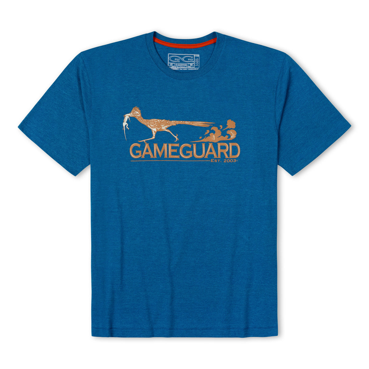 GameGuard HydroBlue graphic T-shirt featuring a vibrant blue design, casual fit, and comfortable cotton fabric.