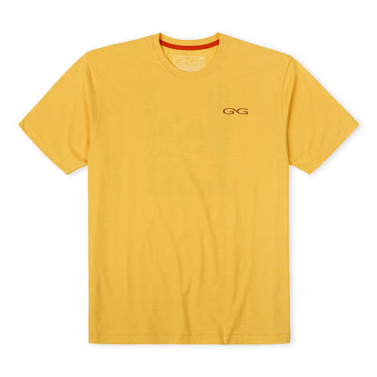 GameGuard SunDial graphic T-shirt in black with a colorful sun dial design on the front, casual and stylish men's T-shirt.