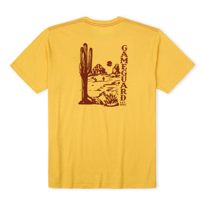 GameGuard SunDial graphic T-shirt featuring a bold sun dial design on a casual men's tee.
