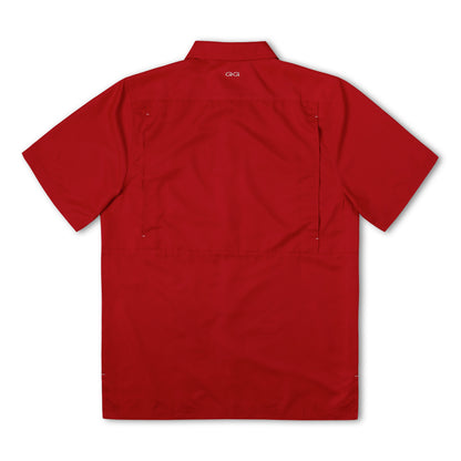 Crimson Original Shirt by GameGuard, men's casual shirt in vibrant crimson red, with a classic fit and button-up design.