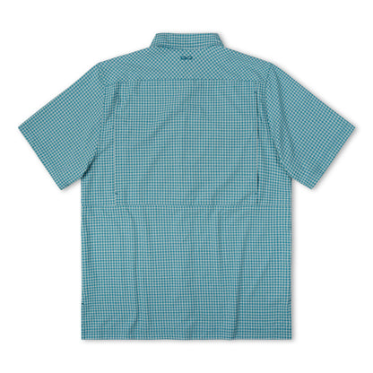 GameGuard Mahi TekCheck shirt in blue and white with a button-up design, showcasing a stylish and comfortable casual shirt.