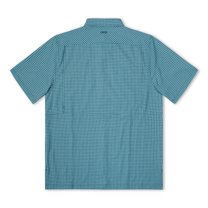 Sea Glass TekCheck Shirt by GameGuard featuring a patterned TekCheck design in a casual, comfortable fit.