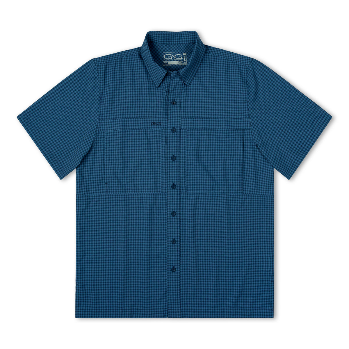 Slate TekCheck Shirt by GameGuard, featuring a classic checkered pattern, casual fit, and durable fabric.