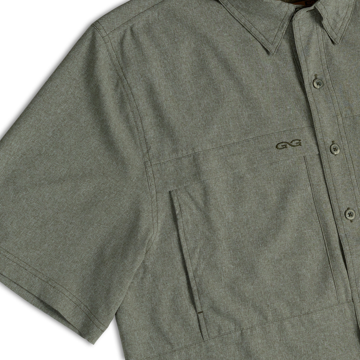 Agave MicroTek shirt by GameGuard, featuring lightweight moisture-wicking fabric in a vibrant agave green color.