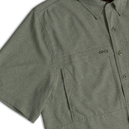 Agave MicroTek shirt by GameGuard, featuring lightweight moisture-wicking fabric in a vibrant agave green color.