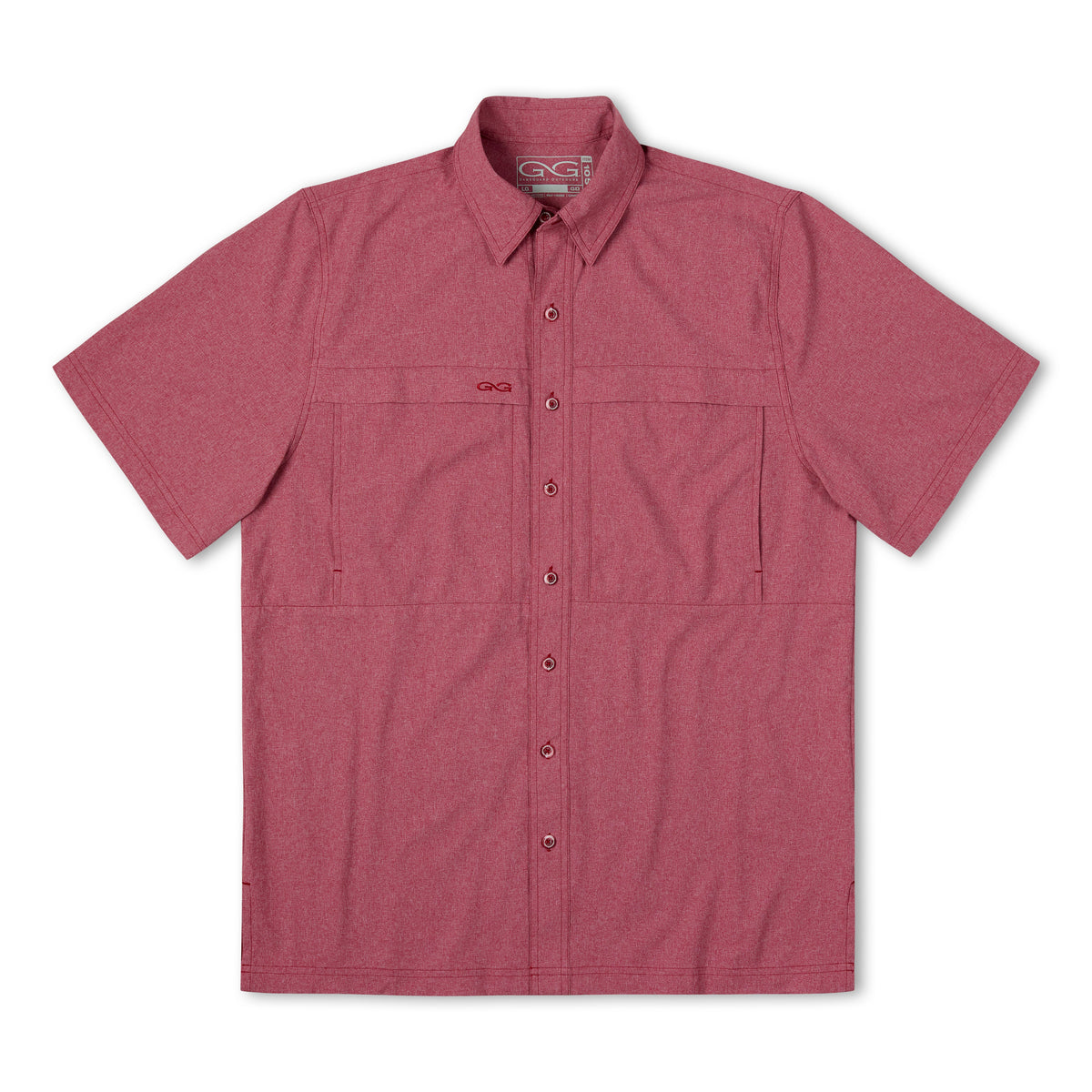 Crimson MicroTek shirt by GameGuard, featuring a vibrant red design with breathable fabric and modern fit.