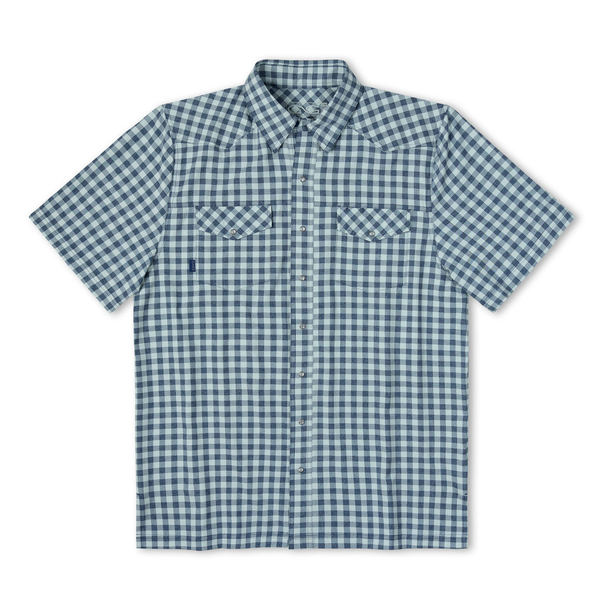 Deep Water Pearl Snap Shirt by GameGuard, men's pearl snap shirt with button closure and western style details.
