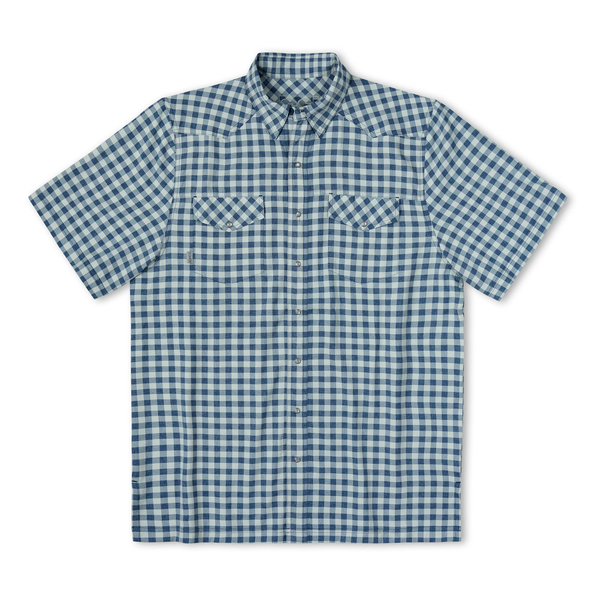 GameGuard Glacier Pearl Snap Shirt featuring classic pearl snap buttons and rugged denim fabric for Western style.