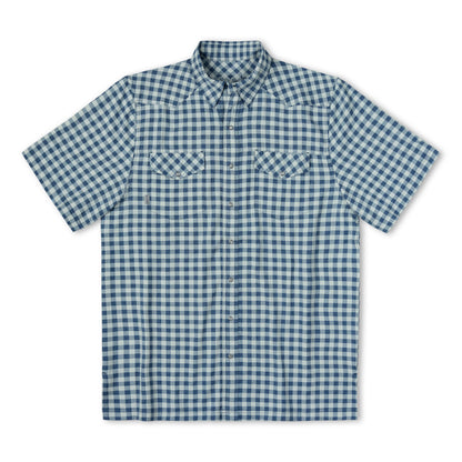 GameGuard Glacier Pearl Snap Shirt featuring classic pearl snap buttons and rugged denim fabric for Western style.