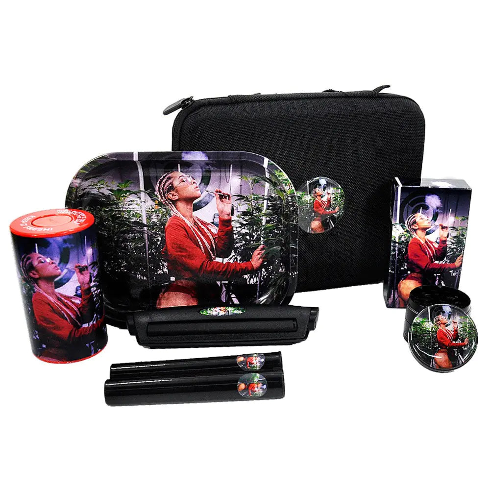 Smoking Set with Tray, Grinder, and Storage Tank