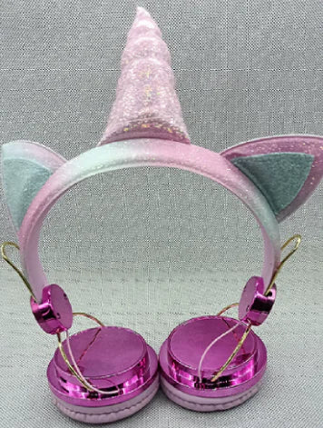 Wired Unicorn Cartoon Headphones for Kids (Gift)