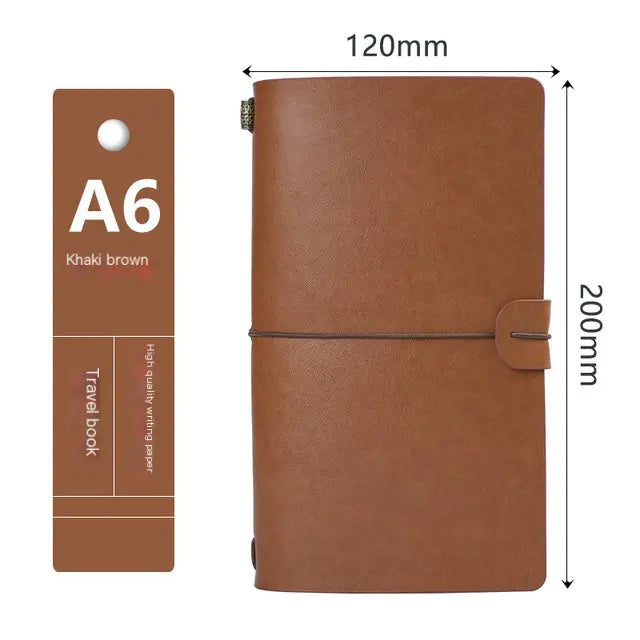 Retro A6 Portable Travel Notebook for Creative Use