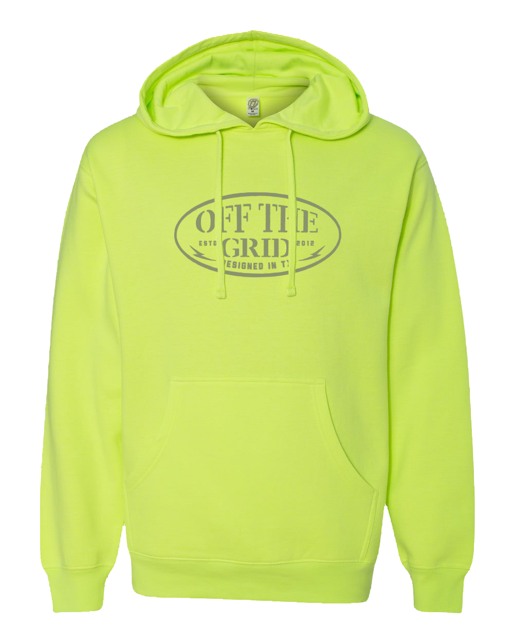 Yellow fleece Grunge Hoodie by Off The Grid Surplus featuring a distressed, edgy design and comfortable fit.