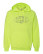 Yellow fleece Grunge Hoodie by Off The Grid Surplus featuring a distressed, edgy design and comfortable fit.