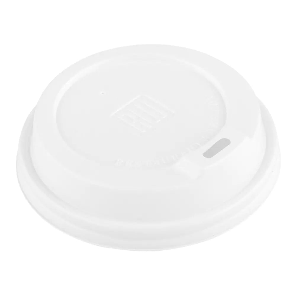 LIDS ONLY: 500-CT Disposable White Lid for Coffee and Tea Cups - Fits 8 12 16 20-OZ Cups: Perfect for Coffee Shops Juice Shops and Takeout - Restaurantware