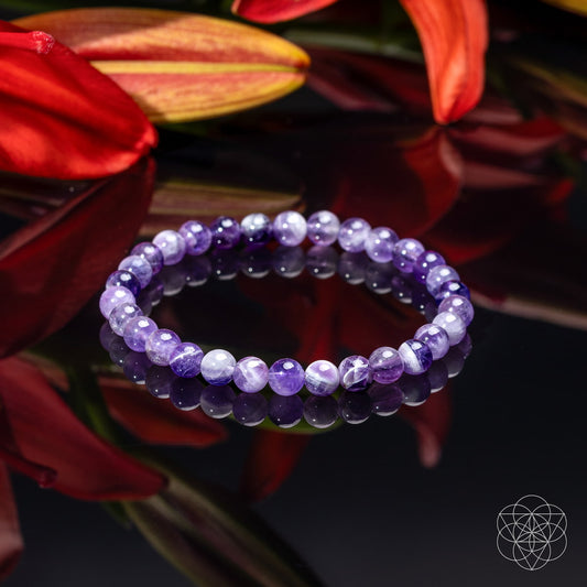 Conscious Items The Purification Bracelet with 6mm beads, featuring a galaxy-themed design on a sleek bracelet.