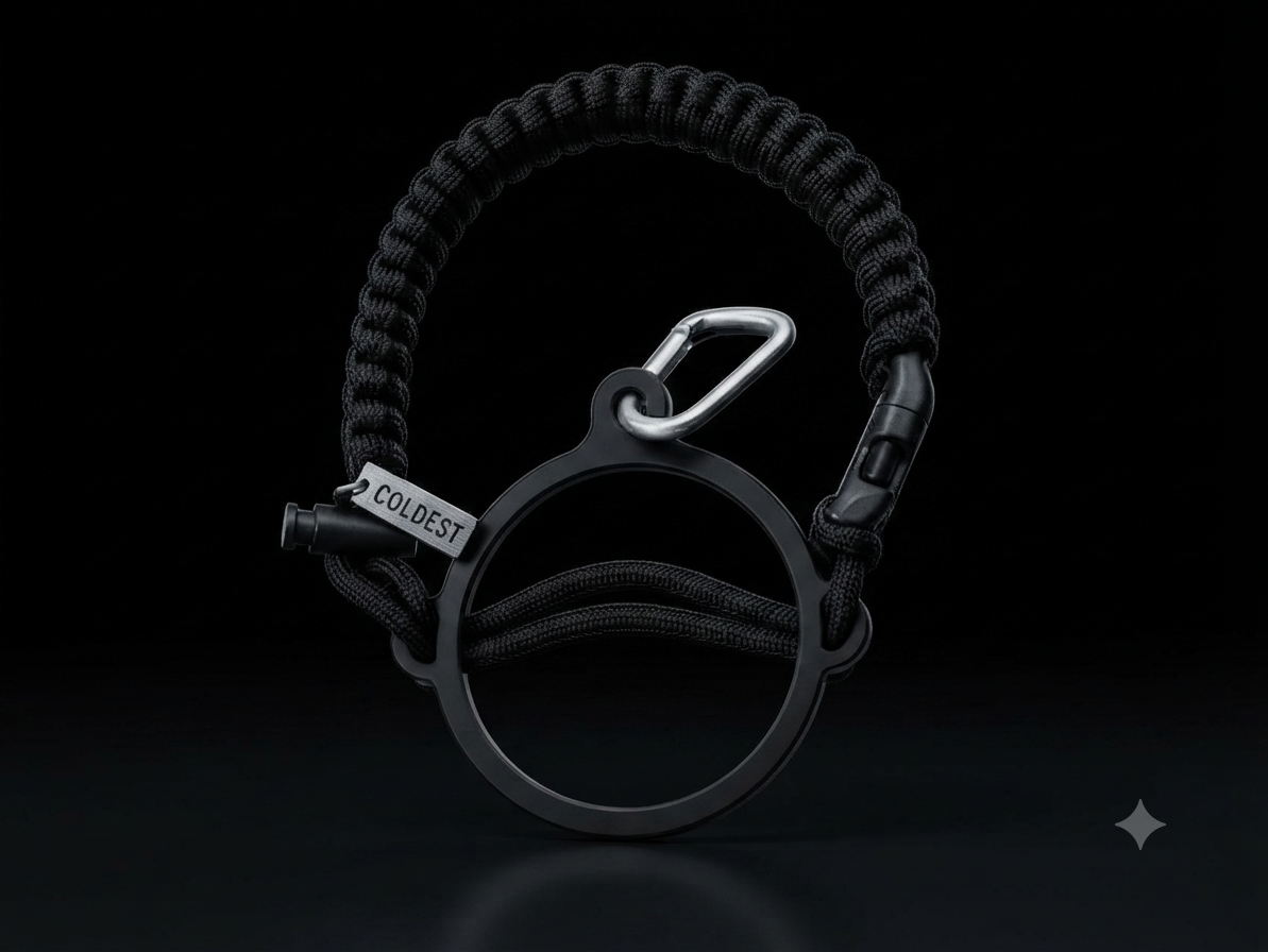 Coldest Paracord Handle accessory featuring durable paracord wrap with ergonomic grip, ideal for outdoor gear.