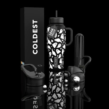 Coldest Limitless Ultra v8 24oz tumbler with stainless steel design and leak-proof lid, ideal for hot and cold beverages.