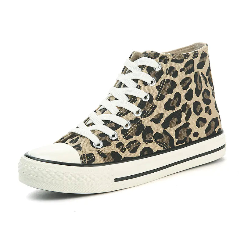 Women's Casual Leopard Print Canvas Shoes (Low/High-top)