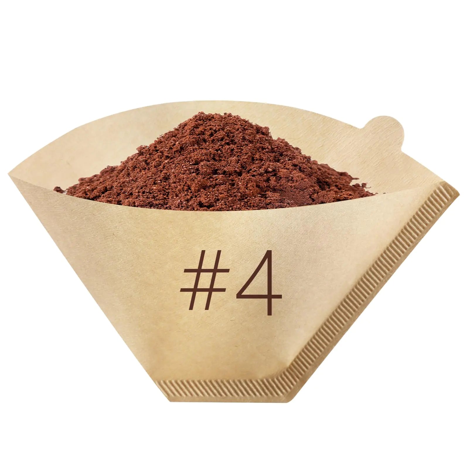 Mongdio #4 Cone Coffee Filters 8-12 Cups Disposable Coffee Filters Natural Unbleached Coffee Filters for Drip and Pour Over Coffee Maker - 100 Count