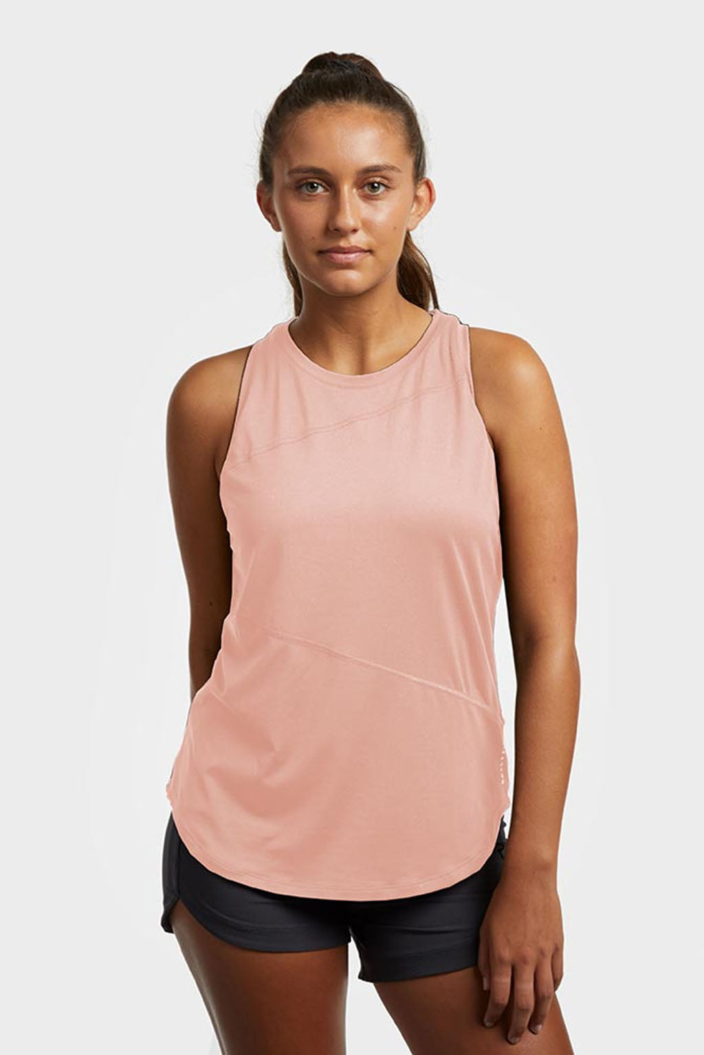 Goal Five women's workout tank top in faded rose, designed for training with a comfortable fit and breathable fabric.