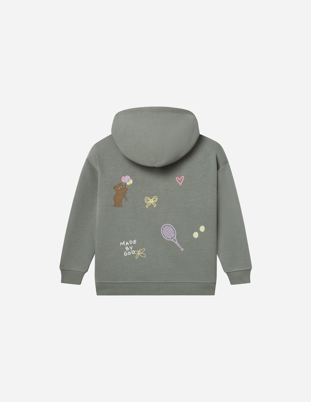 Kids hoodie by Elevated Faith featuring "God Made Me" design, soft fabric, and comfortable fit for children.