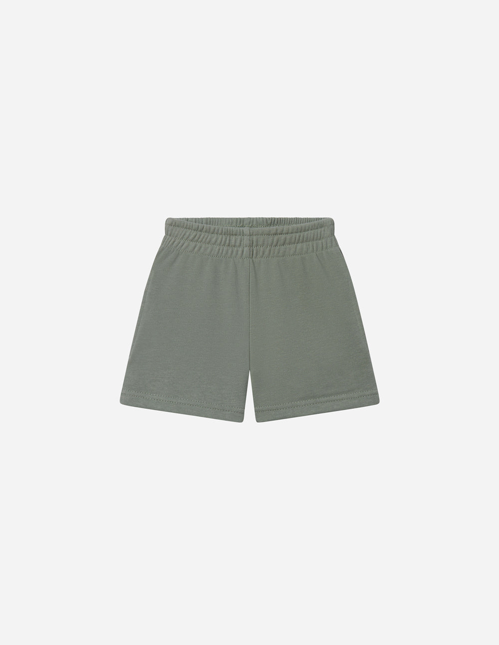 Bright blue kids' shorts with "God Made Me" print from Elevated Faith, featuring a comfortable elastic waistband and casual style.