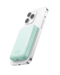 Anker 321 MagGo PowerCore Magnetic 5K portable charging battery with green design and magnetic attachment for devices.
